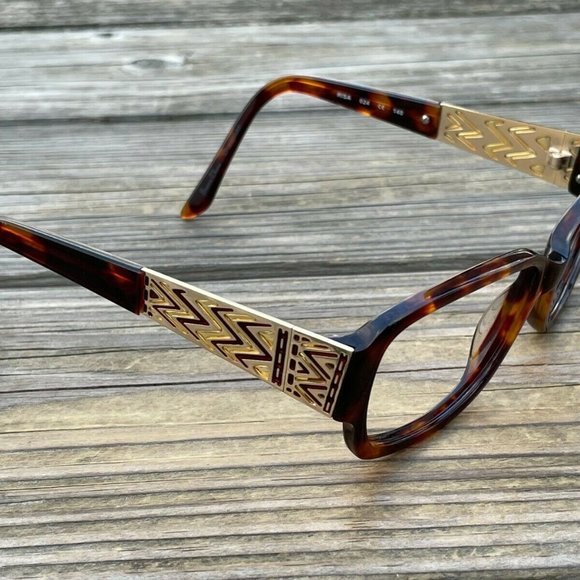 Daisy Fuentes Women Eyeglasses/Sunglasses Frame Brown/Gold Tone Glasses Frame - Picture 4 of 12